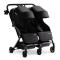 Mompush Lithe double stroller with lightweight frame, spacious seats, recline, easy fold, and UPF50+ canopy for newborn and toddler