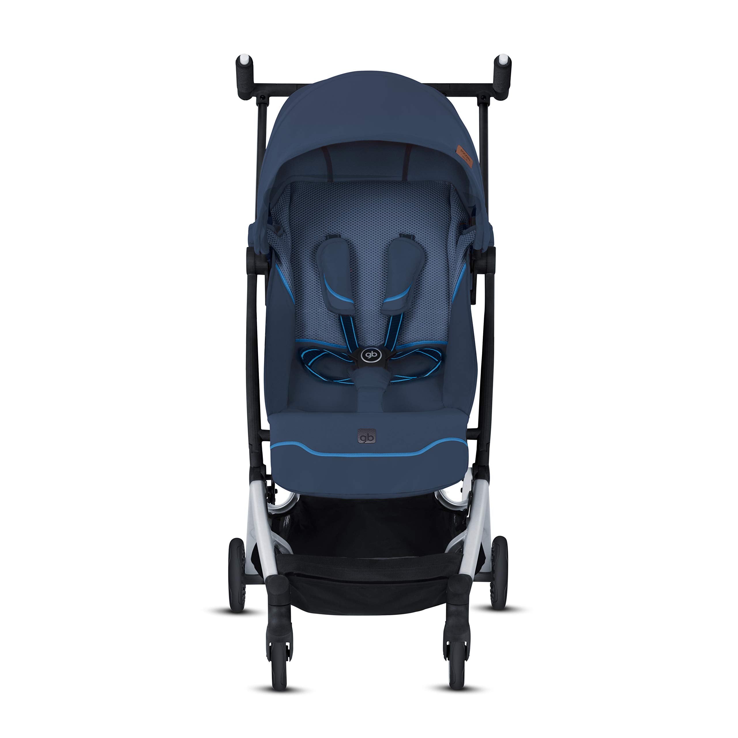 My Store gb Pockit+ All-Terrain lightweight travel stroller with canopy and reclining seat in Velvet Black, compact and easy to carry