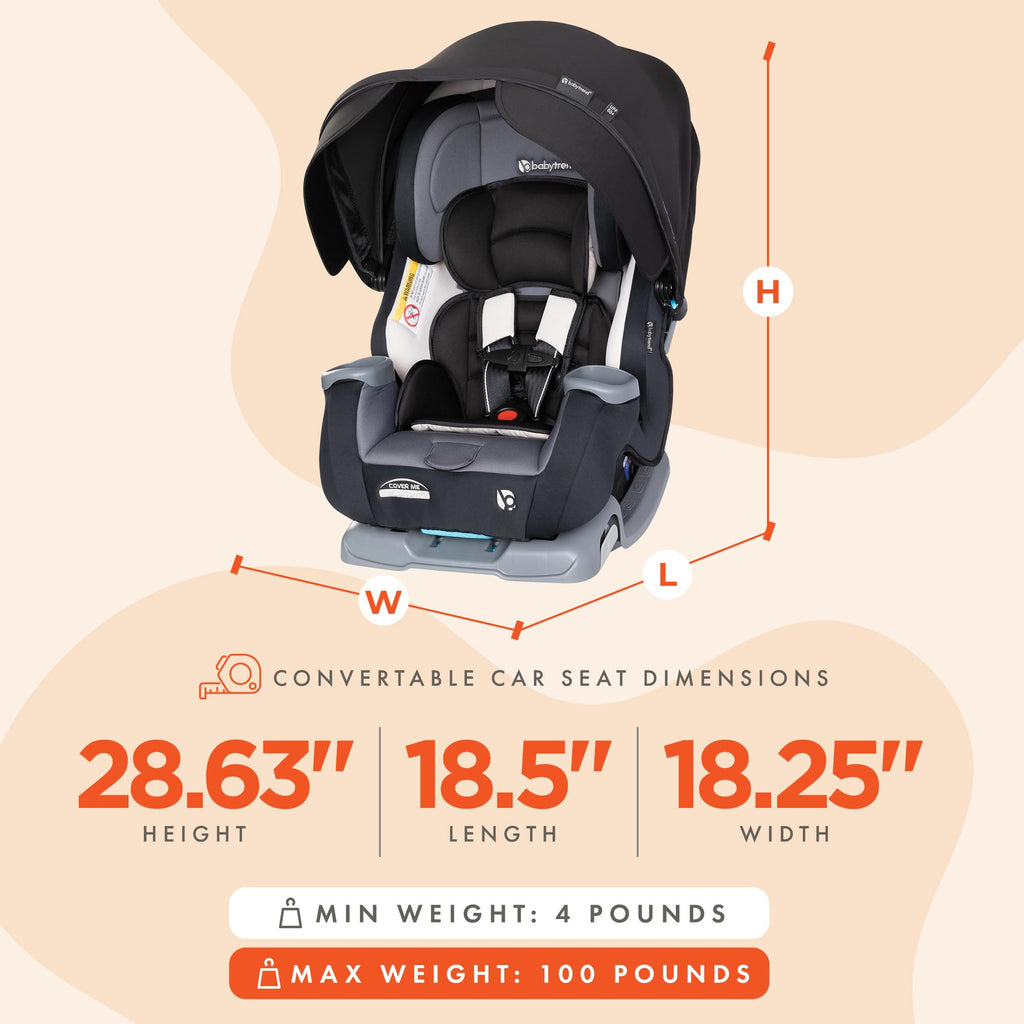 Baby Trend Cover Me 4 In 1 Convertible Car Seat Built In Canopy