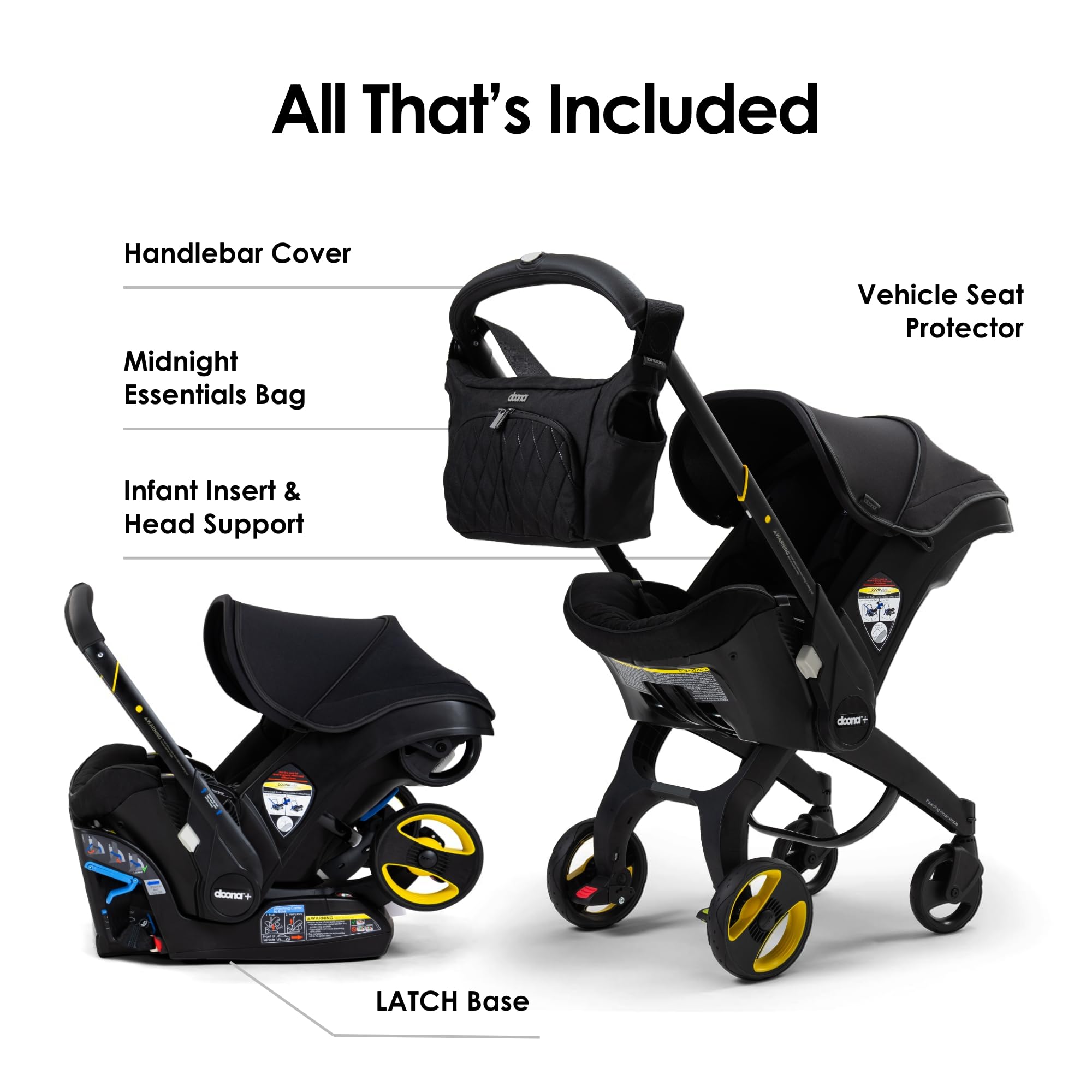 Doona Car Seat And Stroller Nitro Black All In One Travel System For Effortless Transitions
