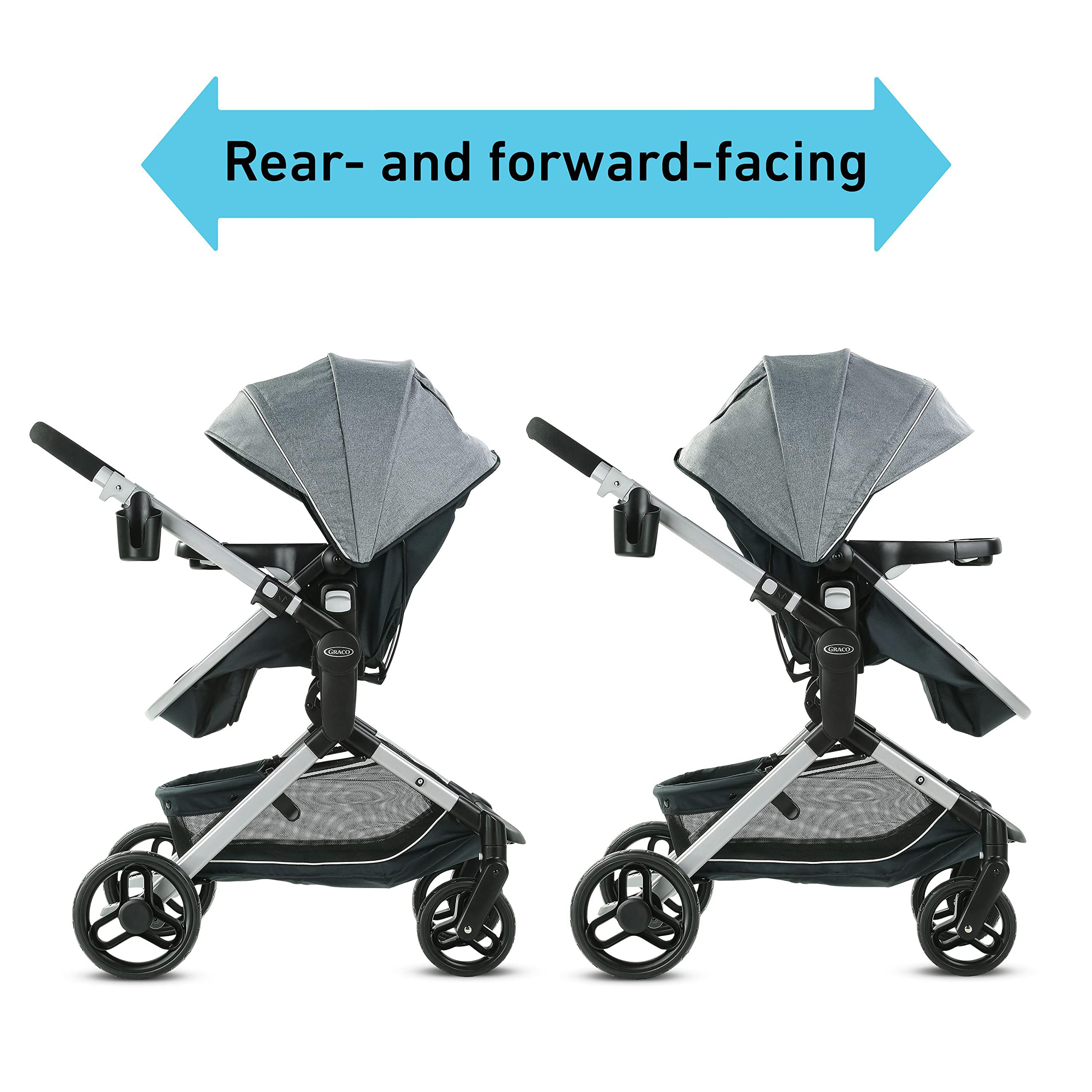 Graco Modes Nest travel system with modular stroller, adjustable infant car seat carrier, includes SnugRide DLX infant car seat, Sullivan